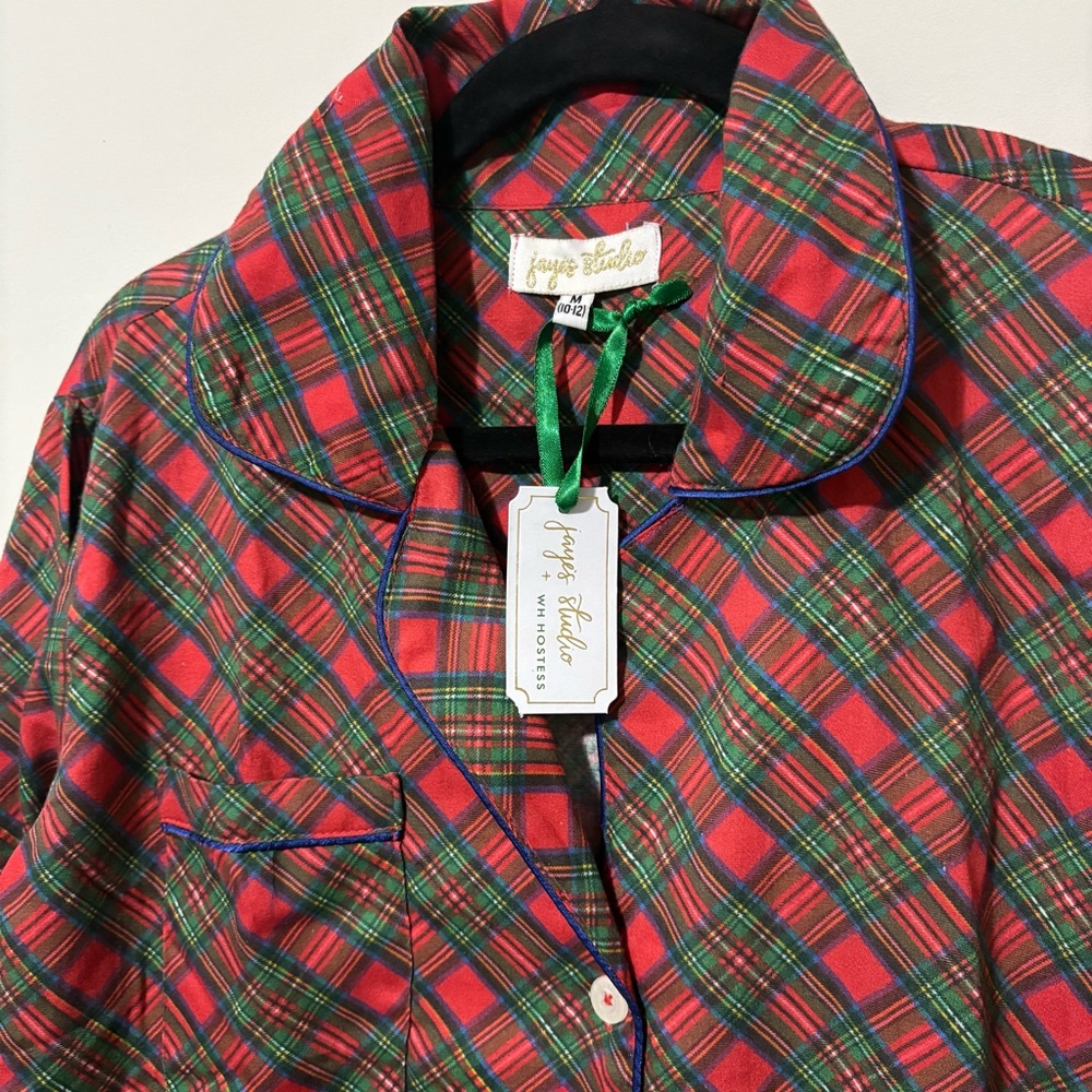 Jaye’s Studio Sleepwear Red Plaid Nightgown
